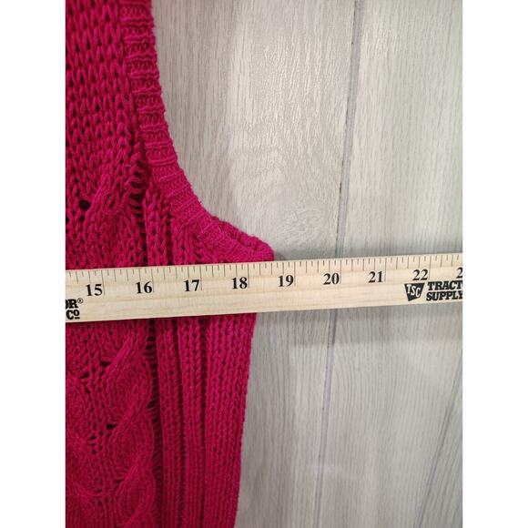 Vintage Country Concepts Cable Knit Sweater Vest Pink Korea Size L - Picture 6 of 6
